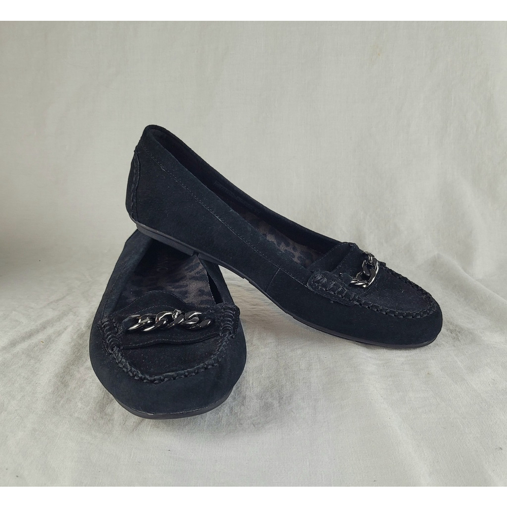 Vionic Black Suede Loafers size 7.5